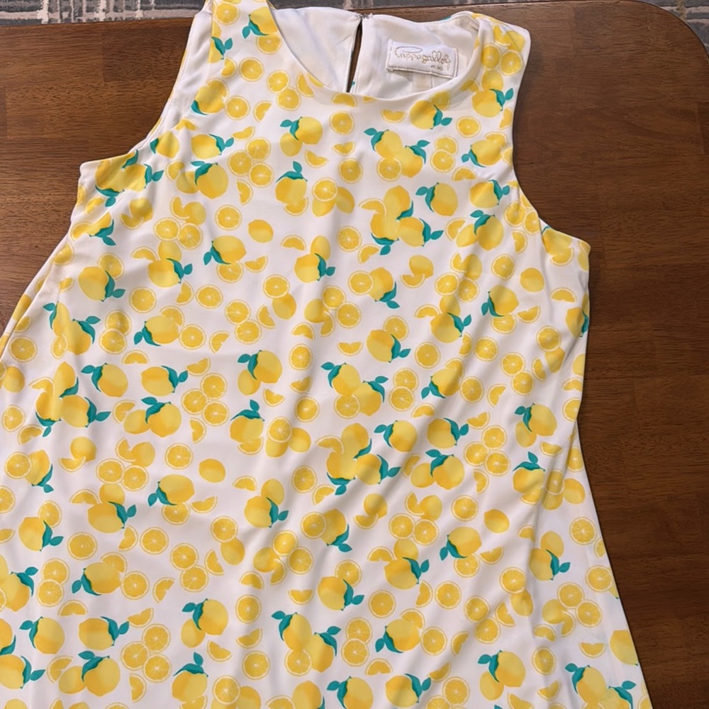 Pappagallo Yellow and Green lemon Sleeveless Sundress